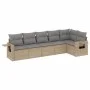 Garden sofa set with cushions 6 pieces beige synthetic rattan by , Garden sets - Ref: Foro24-3220188, Price: 389,34 €, Discou...