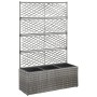 Trellis and flowerbed 3 pots gray synthetic rattan 83x30x130 cm by vidaXL, Pots and planters - Ref: Foro24-46935, Price: 105,...
