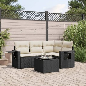 5-teiliges Gartenmöbel-Set und schwarze synthetische Rattankissen von , Gartensets - Ref: Foro24-3220115, Preis: 314,77 €, Ra...