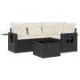 Set de muebles de jardín 5 pzas y cojines ratán sintético negro de , Conjuntos de jardín - Ref: Foro24-3220115, Precio: 327,4...