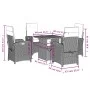 5-piece garden dining set with gray synthetic rattan cushions by , Garden sets - Ref: Foro24-3277338, Price: 615,73 €, Discou...