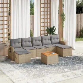 Garden sofa set with beige cushions 8 pcs PE rattan by , Modular outdoor sofas - Ref: Foro24-3224694, Price: 434,29 €, Discou...