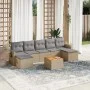 Garden sofa set with beige cushions 8 pcs PE rattan by , Modular outdoor sofas - Ref: Foro24-3224694, Price: 434,29 €, Discou...