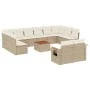 Garden sofa set with cushions 13 pieces beige synthetic rattan by , Modular outdoor sofas - Ref: Foro24-3224798, Price: 899,8...