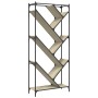 Engineered wood and metal Sonoma oak shelving 79x30x180 cm by , Bookcases and shelves - Ref: Foro24-845432, Price: 95,01 €, D...
