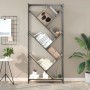 Engineered wood and metal Sonoma oak shelving 79x30x180 cm by , Bookcases and shelves - Ref: Foro24-845432, Price: 95,01 €, D...