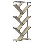 Engineered wood and metal Sonoma oak shelving 79x30x180 cm by , Bookcases and shelves - Ref: Foro24-845432, Price: 95,01 €, D...