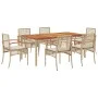 7-piece garden dining set with beige synthetic rattan cushions by , Garden sets - Ref: Foro24-3213582, Price: 597,23 €, Disco...