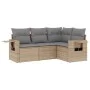 Garden sofa set with cushions 4 pieces beige synthetic rattan by , Garden sets - Ref: Foro24-3220108, Price: 281,11 €, Discou...