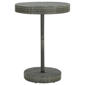 Mesa de jardín de ratán sintético gris 75,5x106 cm de vidaXL, Mesas de jardín - Ref: Foro24-45860, Precio: 74,97 €, Descuento: %