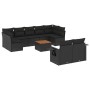 Garden sofa set 10 pieces with black synthetic rattan cushions by , Modular outdoor sofas - Ref: Foro24-3224711, Price: 611,2...