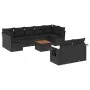 Garden sofa set 10 pieces with black synthetic rattan cushions by , Modular outdoor sofas - Ref: Foro24-3224711, Price: 634,4...