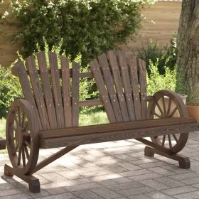 Adirondack double garden armchair solid fir wood by , Garden chairs - Ref: Foro24-365096, Price: 180,07 €, Discount: %