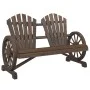 Adirondack Doppel-Gartensessel aus massivem Tannenholz von , Gartenstühle - Ref: Foro24-365096, Preis: 180,07 €, Rabatt: %