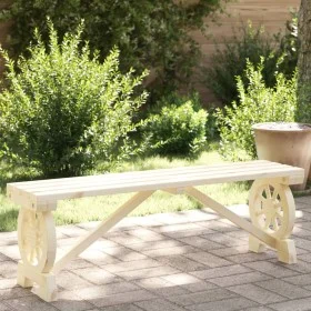 Banco de jardín madera maciza abeto 115 cm de , Sillas de jardín - Ref: Foro24-365111, Precio: 106,76 €, Descuento: %