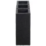 Set of 3 black synthetic rattan flower beds by vidaXL, Pots and planters - Ref: Foro24-46939, Price: 158,86 €, Discount: %