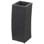Conjunto de arriates de ratán sintético negro 3 piezas de vidaXL, Maceteros y jardineras - Ref: Foro24-46939, Precio: 161,87 ...