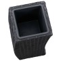 Set aus schwarzen synthetischen Rattanbetten 3-teilig von vidaXL, Töpfe und Pflanzgefäße - Ref: Foro24-46939, Preis: 161,87 €...