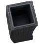 Set of 3 black synthetic rattan flower beds by vidaXL, Pots and planters - Ref: Foro24-46939, Price: 158,86 €, Discount: %