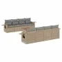 9-teiliges Gartensofa-Set mit beigen synthetischen Rattankissen von , Modulare Sofas für den Außenbereich - Ref: Foro24-32244...