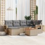 7-piece garden sofa set and beige synthetic rattan cushions by , Modular outdoor sofas - Ref: Foro24-3224666, Price: 418,95 €...