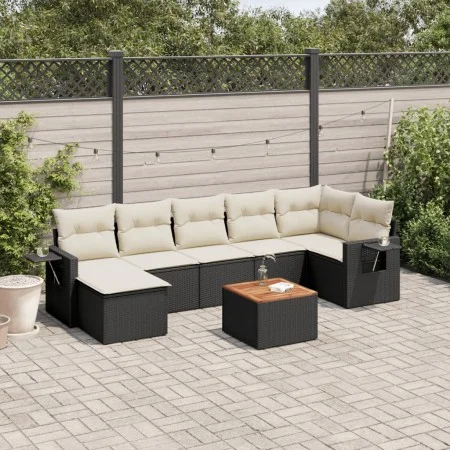 8-piece garden sofa set and black synthetic rattan cushions by , Modular outdoor sofas - Ref: Foro24-3224670, Price: 456,53 €...