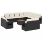Garden sofa and cushion set 13 pieces black synthetic rattan by , Modular outdoor sofas - Ref: Foro24-3224831, Price: 828,25 ...