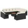 Garden sofa and cushion set 13 pieces black synthetic rattan by , Modular outdoor sofas - Ref: Foro24-3224831, Price: 842,79 ...