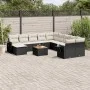 Garden sofa set 12 pieces with black synthetic rattan cushions by , Modular outdoor sofas - Ref: Foro24-3224859, Price: 686,2...