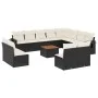 Garden sofa and cushion set 13 pieces black synthetic rattan by , Modular outdoor sofas - Ref: Foro24-3224810, Price: 757,91 ...