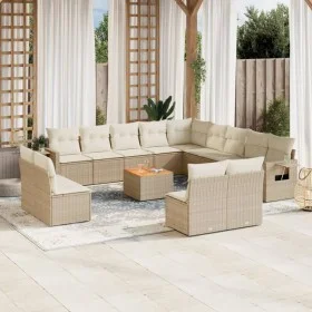 14-piece garden sofa set with beige synthetic rattan cushions by , Modular outdoor sofas - Ref: Foro24-3224819, Price: 946,50...