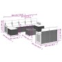 10-teiliges Gartensofa-Set mit grauen synthetischen Rattankissen von , Gartensets - Ref: Foro24-3228090, Preis: 565,77 €, Rab...