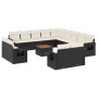 14-teiliges Gartensofa-Set mit schwarzen synthetischen Rattankissen von , Modulare Sofas für den Außenbereich - Ref: Foro24-3...