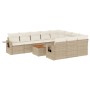 11-piece garden sofa set with beige synthetic rattan cushions by , Modular outdoor sofas - Ref: Foro24-3224742, Price: 689,42...