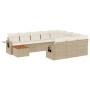 11-piece garden sofa set with beige synthetic rattan cushions by , Modular outdoor sofas - Ref: Foro24-3224749, Price: 689,42...