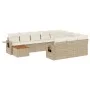 11-teiliges Gartensofa-Set mit beigen synthetischen Rattankissen von , Modulare Sofas für den Außenbereich - Ref: Foro24-3224...