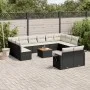 Garden sofa and cushion set 13 pieces black synthetic rattan by , Modular outdoor sofas - Ref: Foro24-3224796, Price: 767,38 ...