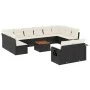 Garden sofa and cushion set 13 pieces black synthetic rattan by , Modular outdoor sofas - Ref: Foro24-3224796, Price: 767,38 ...
