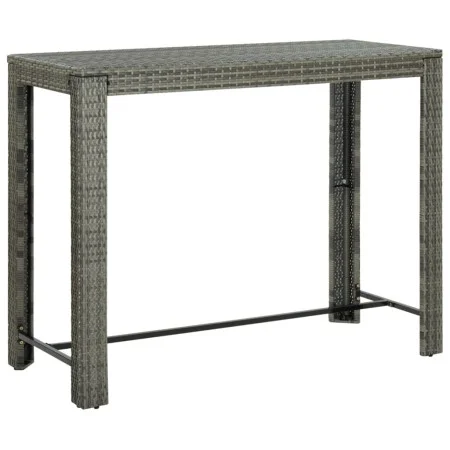 Gray synthetic rattan high garden table 140.5x60.5x110.5 cm by vidaXL, Garden tables - Ref: Foro24-45878, Price: 115,91 €, Di...
