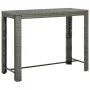 Gray synthetic rattan high garden table 140.5x60.5x110.5 cm by vidaXL, Garden tables - Ref: Foro24-45878, Price: 115,91 €, Di...
