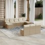 Juego de sofás jardín con cojines beige 10 pzas ratán sintético by , Garden sets - Ref: Foro24-3226387, Price: 555,22 €, Disc...