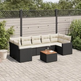 8-piece garden sofa set and black synthetic rattan cushions by , Garden sets - Ref: Foro24-3256364, Price: 475,19 €, Discount: %