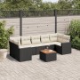 8-teiliges Gartensofa-Set und schwarze synthetische Rattankissen von , Gartensets - Ref: Foro24-3256364, Preis: 488,90 €, Rab...