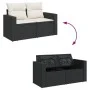 6-teiliges Gartensofa-Set und schwarze synthetische Rattankissen von , Gartensets - Ref: Foro24-3256455, Preis: 360,88 €, Rab...