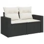 6-teiliges Gartensofa-Set und schwarze synthetische Rattankissen von , Gartensets - Ref: Foro24-3256455, Preis: 360,88 €, Rab...