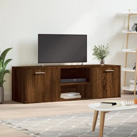 Mueble de TV madera de ingeniería marrón roble 120x34x37 cm by , TV Furniture - Ref: Foro24-833558, Price: 64,41 €, Discount: %