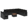 Gartensofagarnitur 11-teilig mit schwarzen Kissen aus synthetischem Rattan von , Gartensets - Ref: Foro24-3256965, Preis: 762...