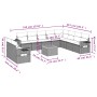 Set de sofás de jardín 11 pzas y cojines ratán sintético negro by , Garden sets - Ref: Foro24-3256965, Price: 746,36 €, Disco...