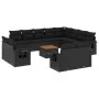 Set de sofás de jardín y cojines 13 pzas ratán sintético negro de , Conjuntos de jardín - Ref: Foro24-3257161, Precio: 1,00 €...