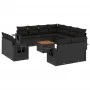Garden sofa set 12 pieces with black synthetic rattan cushions by , Garden sets - Ref: Foro24-3257154, Price: 982,02 €, Disco...